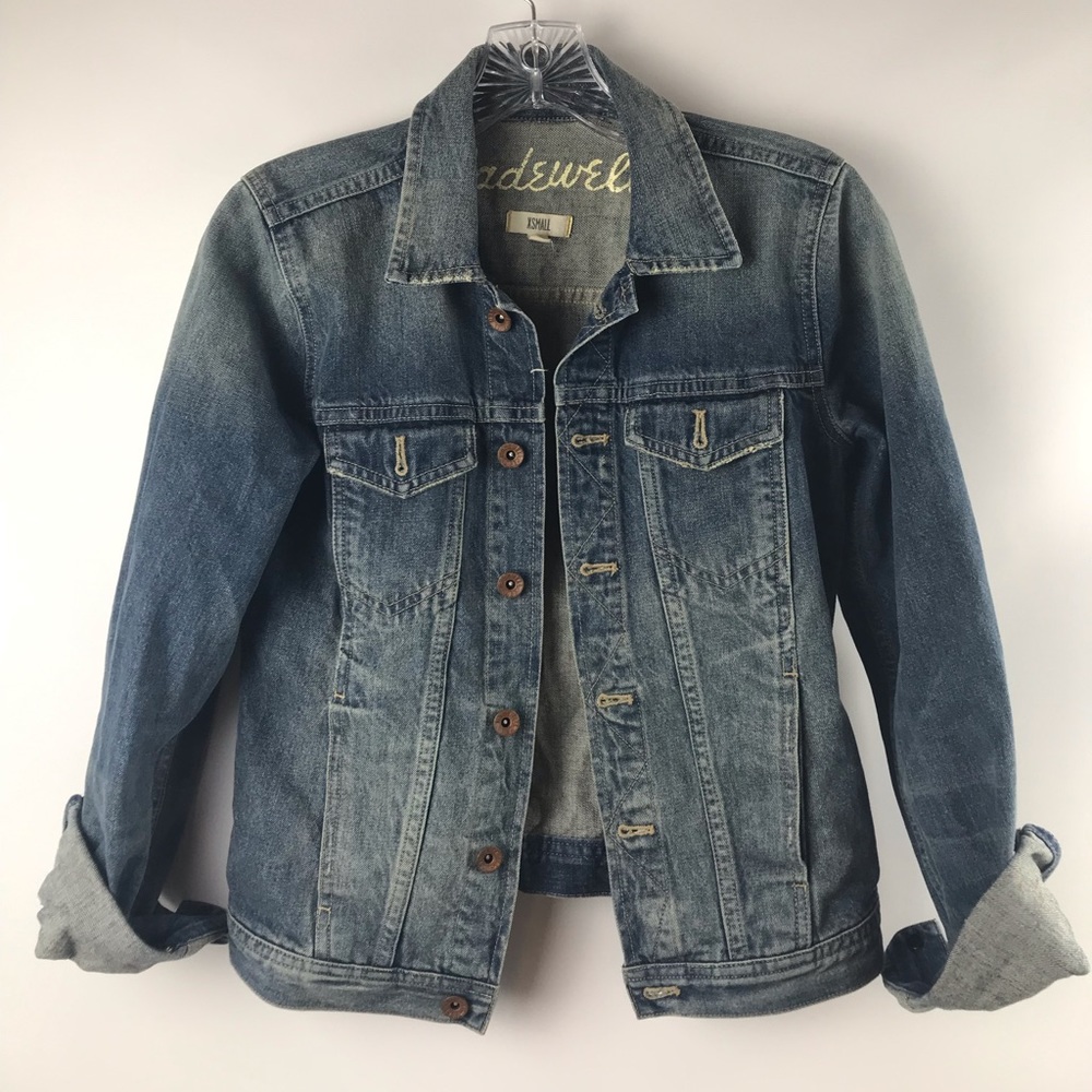 Madewell Jean Jacket XS Rustic Buttons Distressed